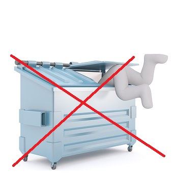 man getting into a dumpster 2